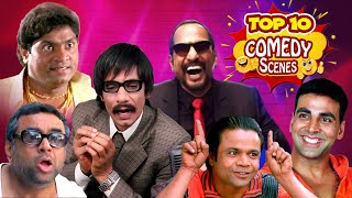 Top 10 Hindi Comedy Scenes  Paresh Rawal  Akshay Kumar Arshad Warsi  Johnny Lever  Rajpal Yadav [upl. by Akcire]