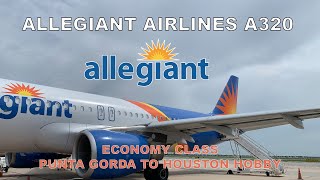 Allegiant Airlines A320 Trip Report Economy  Punta Gorda PGD to Houston Hobby HOU [upl. by Ainna]