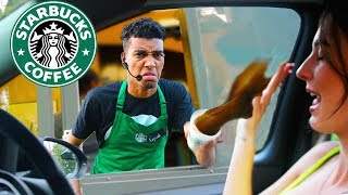 Fake Employee Prank At Starbucks Drive Thru [upl. by Adikram150]