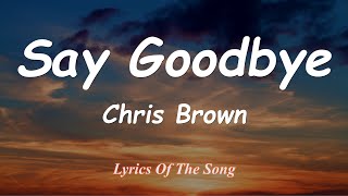 Say Goodbye  Chris Brown Lyrics [upl. by Aihsemek]