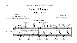 Déodat de Séverac  Les Hiboux Baudelaire Score [upl. by Brendin]