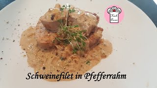 Schweinefilet in Pfefferrahm  Schnell amp Einfach [upl. by Sine724]