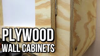 SCAVENGED PLYWOOD  Workshop Wall Cabinet Build [upl. by Goddord994]