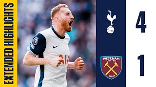 Tottenham Hotspur 41 West Ham  EXTENDED PREMIER LEAGUE HIGHLIGHTS [upl. by Buckler]