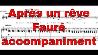 Après un rêve accompaniment C minor  Fauré [upl. by Hodge43]