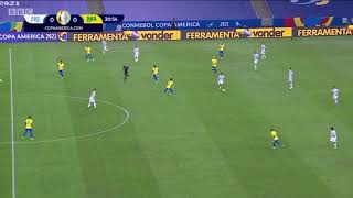 Di María scores puts Argentina 10 up against Brazil in the Copa America Final [upl. by Severson519]