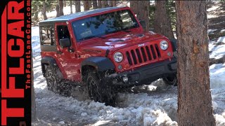 2015 Jeep Wrangler Rubicon Hard Rock Snowy amp Muddy Colorado OffRoad Review [upl. by Ravilob]