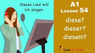 A1  Lesson 54  Demonstrativartikel quotdiesquot  Demonstrative article quotdiesquot  Learn German [upl. by Remsen]