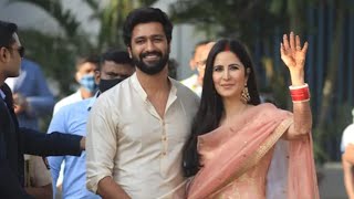 Newlyweds Katrina Kaif And Vicky Kaushal Return To Mumbai [upl. by Pippo]