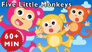 Five Little Monkeys and More  Nursery Rhymes from Mother Goose Club [upl. by Acemaj]