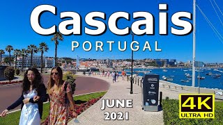 Cascais Portugal Walking Tour  June 20214K Ultra HD [upl. by Nednil766]