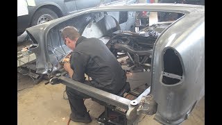 Part 8 of MetalWorks ProTouring 1955 Chevy build Rear panel rust repair in fabrication shop [upl. by Noillid]