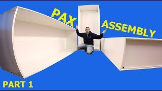 IKEA PAX Wardrobe Assembly PART 1 [upl. by Yrreg]