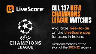 LiveScore UEFA Champions League LiveStreaming Announcement [upl. by Killie537]