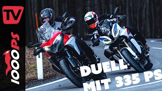 Ducati Multistrada V4 vs BMW S 1000 XR 2021  Vergleichstest Landstraße Frisst die XR die Multi [upl. by Gensmer]