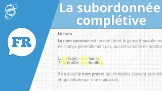 Allô prof  La subordonnée complétive [upl. by Analli]