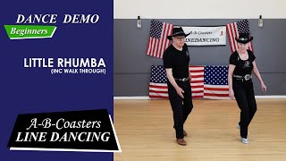 LITTLE RHUMBA  Line Dance Demo amp Walk Through [upl. by Lekcar]