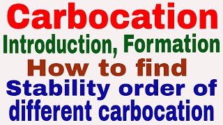 Carbocation  Introduction  Formation  Characteristic  Stability Order of Carbocations [upl. by Ibok]