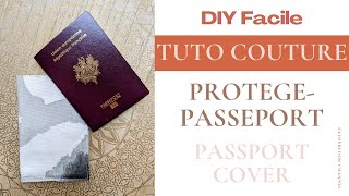 Tuto Couture Facile  Coudre un protège passeport Apprendre à coudre un étui pour passeport [upl. by Nyltak74]