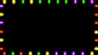 Christmas Lights Effect Border Overlay  Black amp Chroma Blue Background [upl. by Nedyarb959]