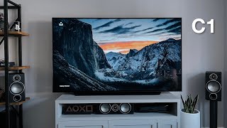 LG C1 OLED 77” Unboxing Setup  First Impressions [upl. by Yrome328]