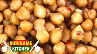 Snelle Surinaamse Ghughri Kikkererwten Gerecht  Fast Surinamese Ghughri Chaat Chickpeas Dish [upl. by Arlyn56]