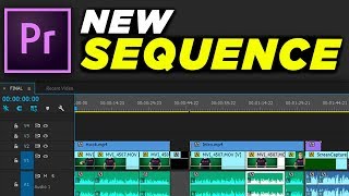 How To Create a New Sequence and Add Clips to Timeline  Adobe Premiere Pro CC Beginner Tutorial [upl. by Lebasi]