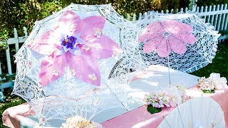 DIY Floral Parasols  Home amp Family [upl. by Nhguavad]