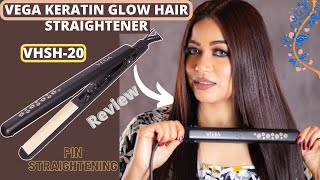 VEGA Keratin Glow Hair Straightener VHSH20 Review  VEGA Temperature control Straightener [upl. by Ajax]