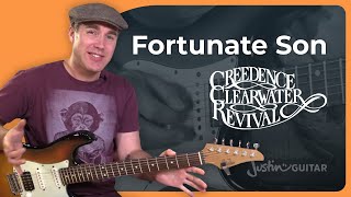 How to play Fortunate Son  Guitar Lesson [upl. by Euqitsym81]