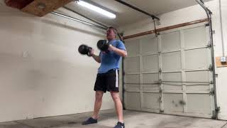 Double Kettlebell Clean and Press  Rep Max Test [upl. by Glassman718]