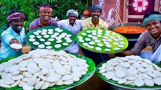 1000 IDLI with MUTTON KULAMBU  Best Combination Village Recipes  1000 Idlis Cooking in Village [upl. by Halyahs]