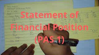 Statement of Financial Position PAS 1 [upl. by Mazur240]