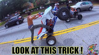 ATV RIDERS GO WILD IN ATLANTA   BRAAP VLOGS [upl. by Ellesij]