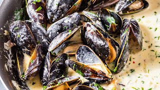 MUSSELS In AMAZING Tarragon CREAM SAUCE [upl. by Alyce]