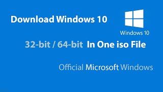 How to Download Windows 10 32bit64bit In One iso File  Official Microsoft Windows [upl. by Leuqar83]