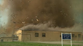 CLOSE TORNADO TEARS THROUGH TOWN  Madill Oklahoma 42220 [upl. by Annelg]