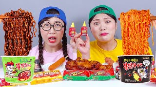 Mukbang Convenience Store Spicy Food Fire Noodle DONA [upl. by Rapp428]