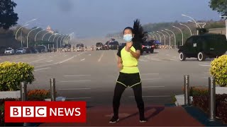 Myanmar fitness instructor accidentally captures coup unfolding  BBC News [upl. by Josselyn]