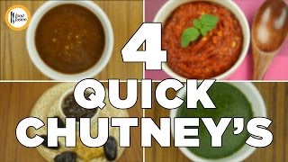 4 Quick Chutney Recipes By Food Fusion [upl. by Arraik933]