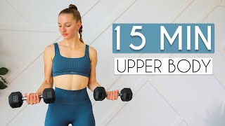 15 MIN Full UPPER BODY Workout Tone amp Sculpt At Home [upl. by Eelatsyrc]