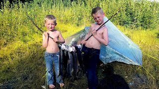 Camping amp Fishing an Alaskan Salmon River  Camp Catch amp Cook [upl. by Illyes]