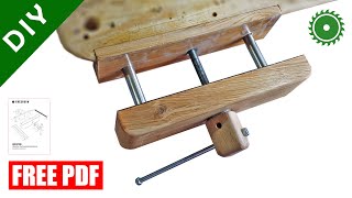 Wooden Bench Vise making  free PDF plan  DIY [upl. by Shelby]