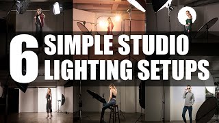 6 SIMPLE Studio LIGHTING Setups for Portrait Photography to IMPROVE your lighting skills [upl. by Nuahsal181]