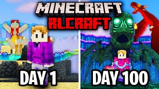 I Spent 100 Days in RLCraft amp Beat The Hardest Boss [upl. by Lellih]