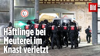 Gefängnismeuterei Polizei stürmt Knast in Thüringen  JVA Untermaßfeld [upl. by Dadinirt122]