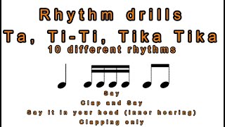 Resource Rhythm Drills  Quarter Eighth Sixteenth Notes  Sing Step Grow [upl. by Singband]