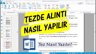 Tezde Alıntı Nasıl Yapılır I Dolaylı Doğrudan Kaynak Gösterimi [upl. by Zampino]