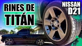 RINES para CAMIONETAS  Pickup D21  MINI TRUCK RIMS  Instalacion en Nissan Hardbody   OrdoTunes [upl. by Ellenaej]