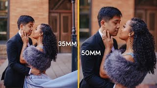 35mm vs 50mm Lens Comparison for Couple Photography [upl. by Osmo316]